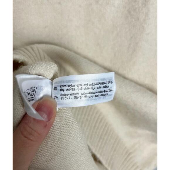 Zara Knit Sweater Vest Beige Sleeveless Pullover Preppy Size Small Women’s - Picture 5 of 6